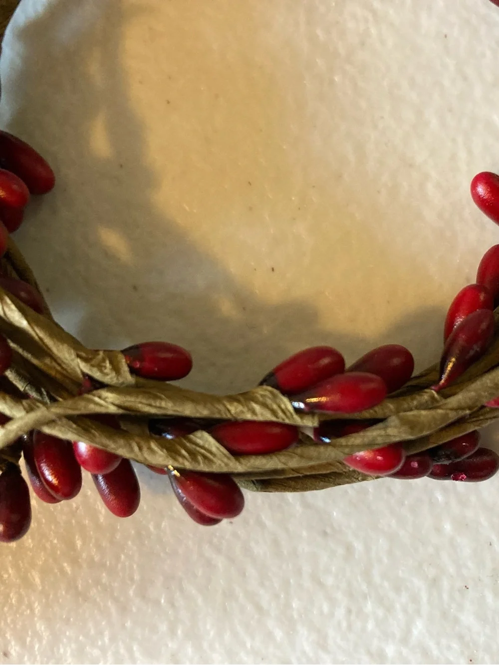 Floral Garden Artificial Berry Garland 9 ft Red Brown Plastic Seasonal Lot of 2